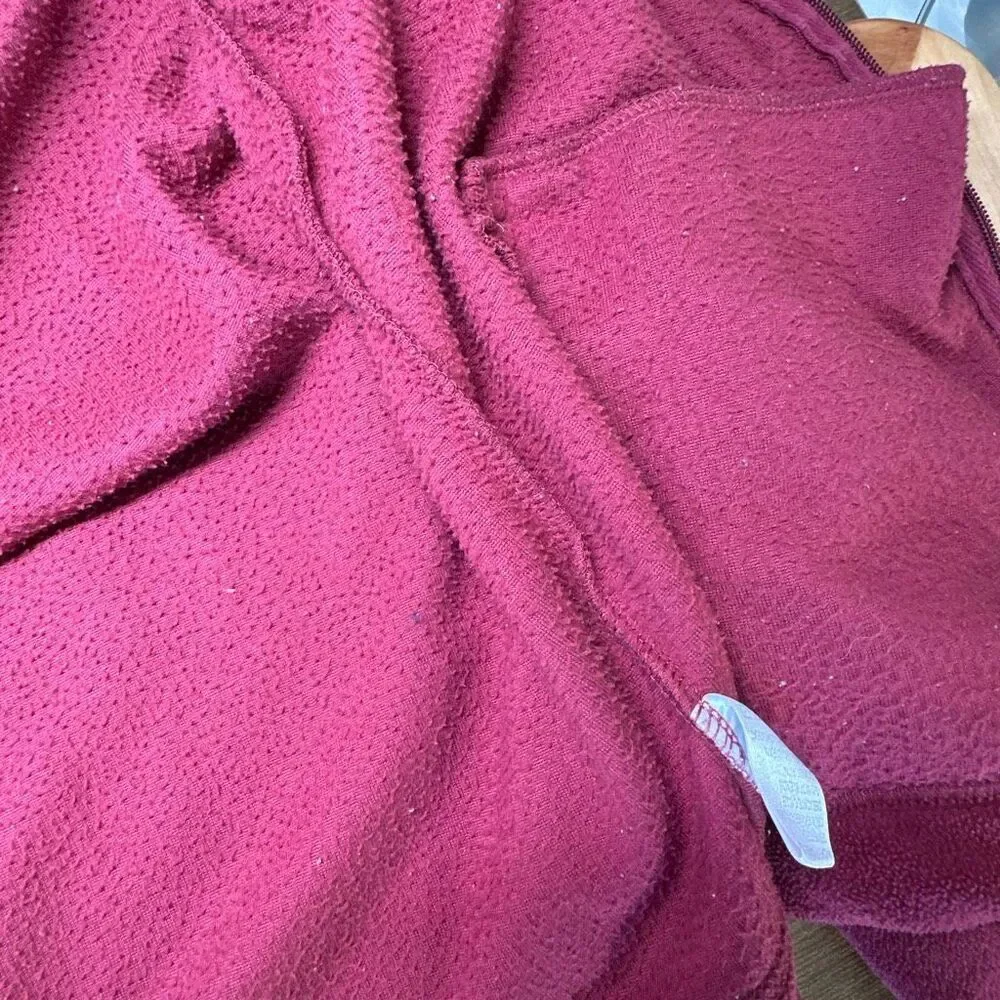 Washington Redskins Fleece Jacket‎ Medium Mens Burgundy Full Zip Pockets NFL